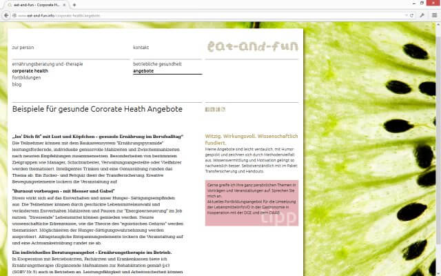 Screenshot Corporate Health