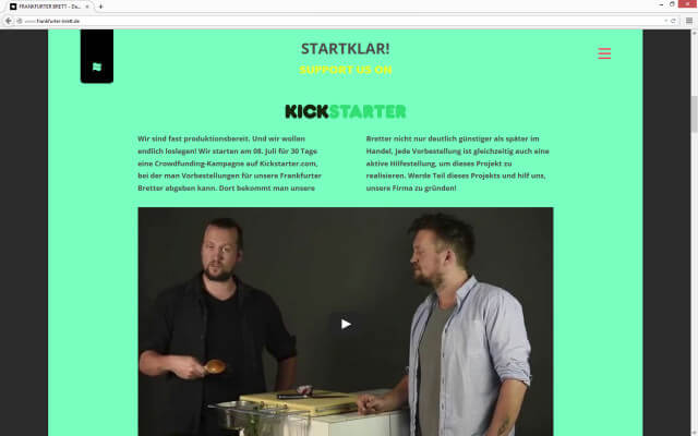 Screenshot Kickstarter