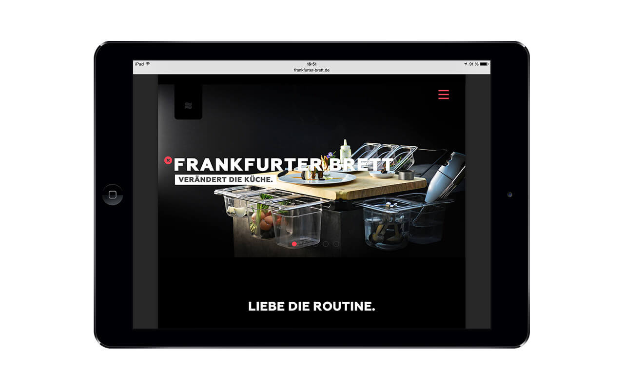 Frankfurter Brett GmbH: iPad Air (Originalansicht)