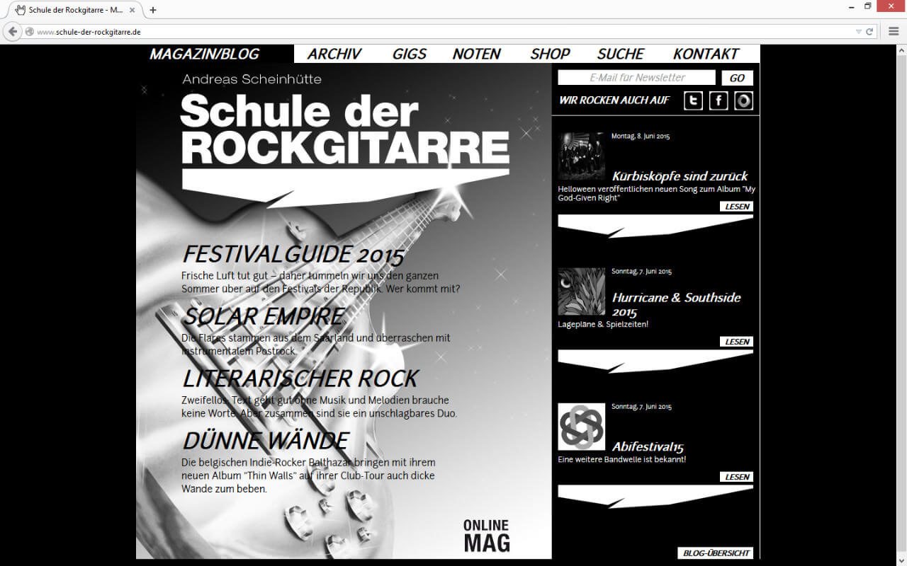 Schule der Rockgitarre Heros Musikverlag: Startseite