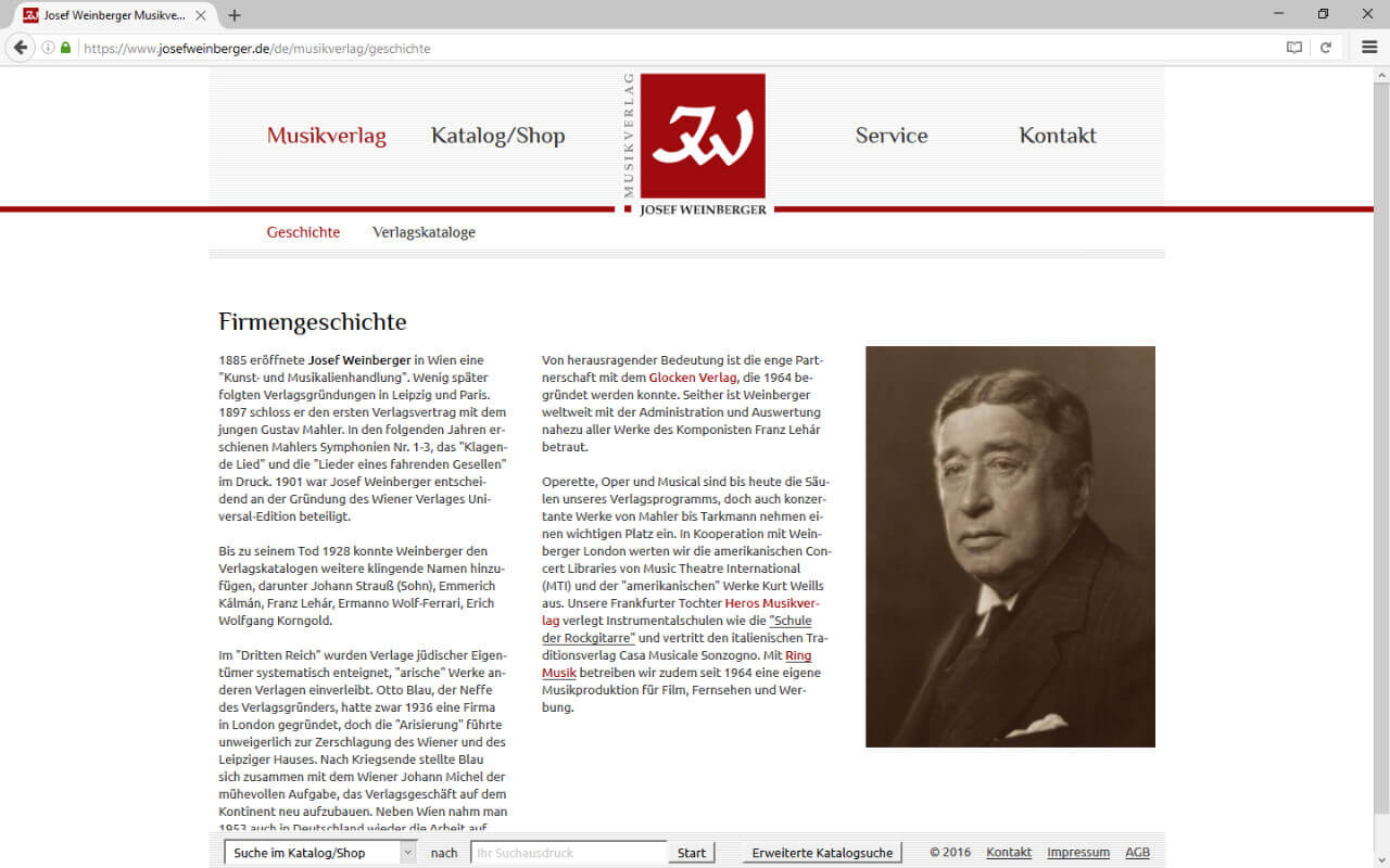 Josef Weinberger Musikverlage: Musikverlag