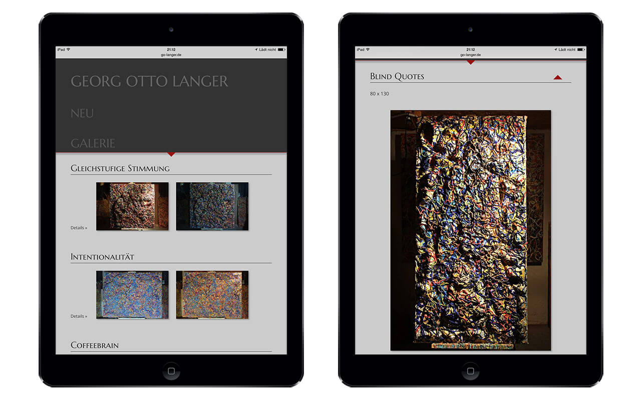 Georg Otto Langer: iPad Air / Galerie (Originalansichten)