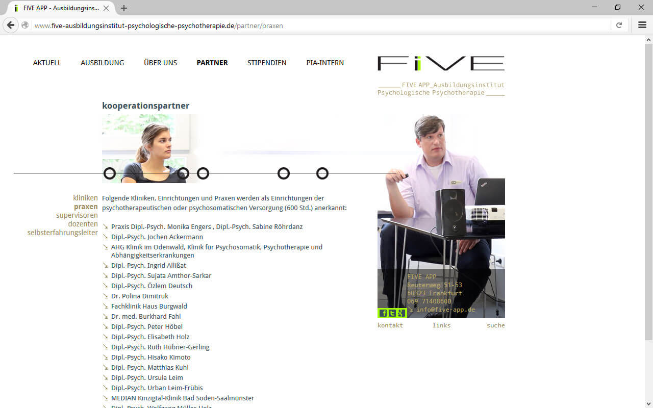 FIVE APP GmbH Ausbildungsinstitut: Webdesign / FIVE APP