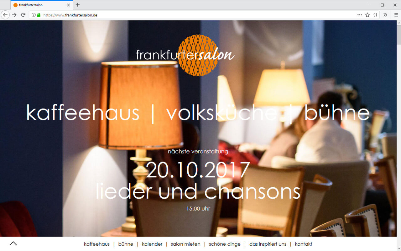 frankfurtersalon: frankfurtersalon / Webdesign / Startseite