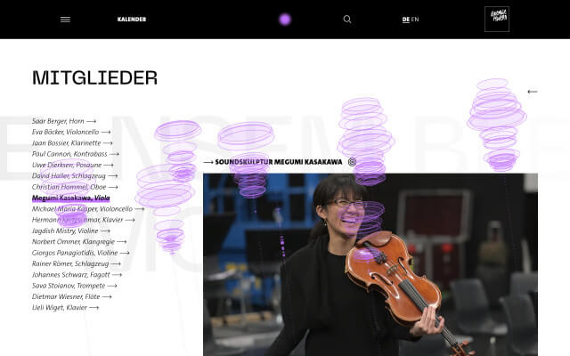 Screenshot Musikerseite