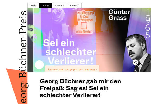 Screenshot Story Günter Grass