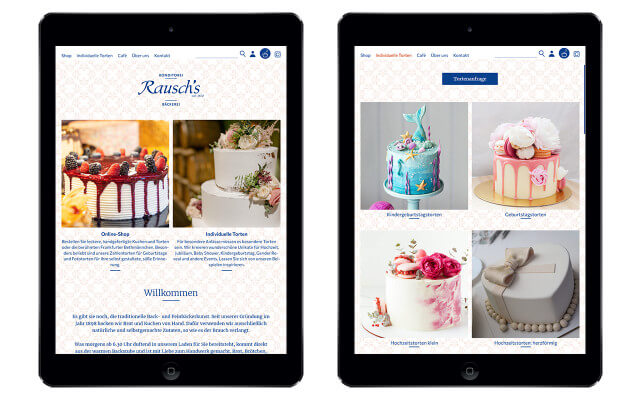 Screenshot iPad Website