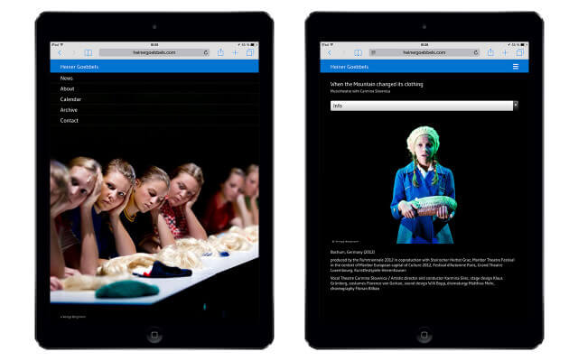 Screenshot iPad Air / Startseite / Musiktheaterprojekte (Originalansicht)