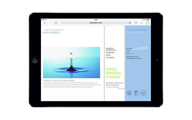 Screenshot iPad Air / Startseite (Originalansicht)