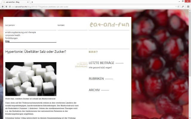 Screenshot Blog-Eintrag