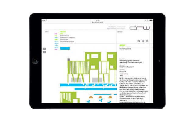 Screenshot Webdesign / mobiltauglich / drw Architektinnen