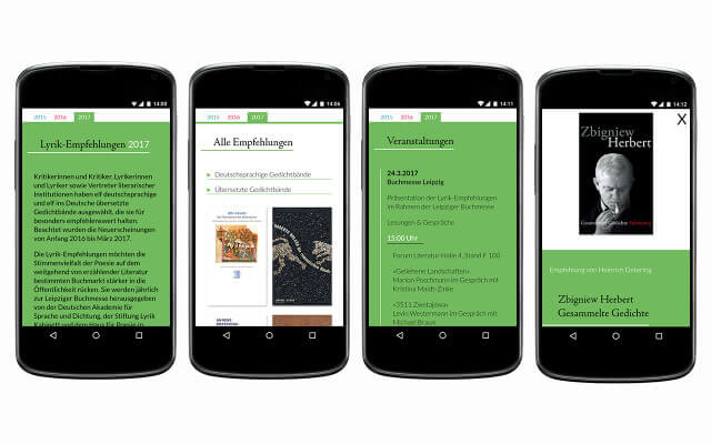 Screenshot Nexus 4 / Empfehlungen / Websdesign