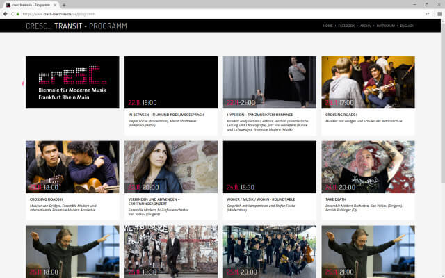 Screenshot cresc 2017 - Programm