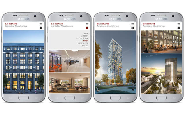 Screenshot Webdesign BC Horvath / Smartphone