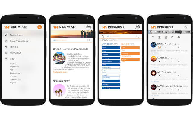 Screenshot Webdesign / Mobilversion